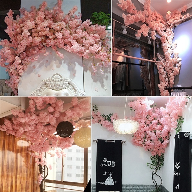 K-2001 Artificial Flower Cherry Blossom Bonsai Trees For Indoor Wedding & Home Decoration