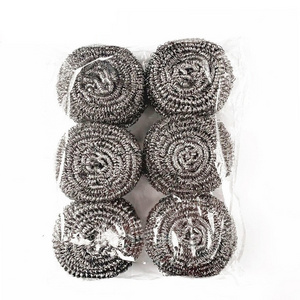 Wholesale 6 PCS  410 Stainless Steel Wire Scourer / Kitchen Cleaning Pot Scrubber