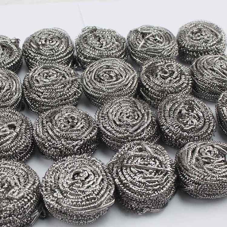 Wholesale 6 PCS  410 Stainless Steel Wire Scourer / Kitchen Cleaning Pot Scrubber