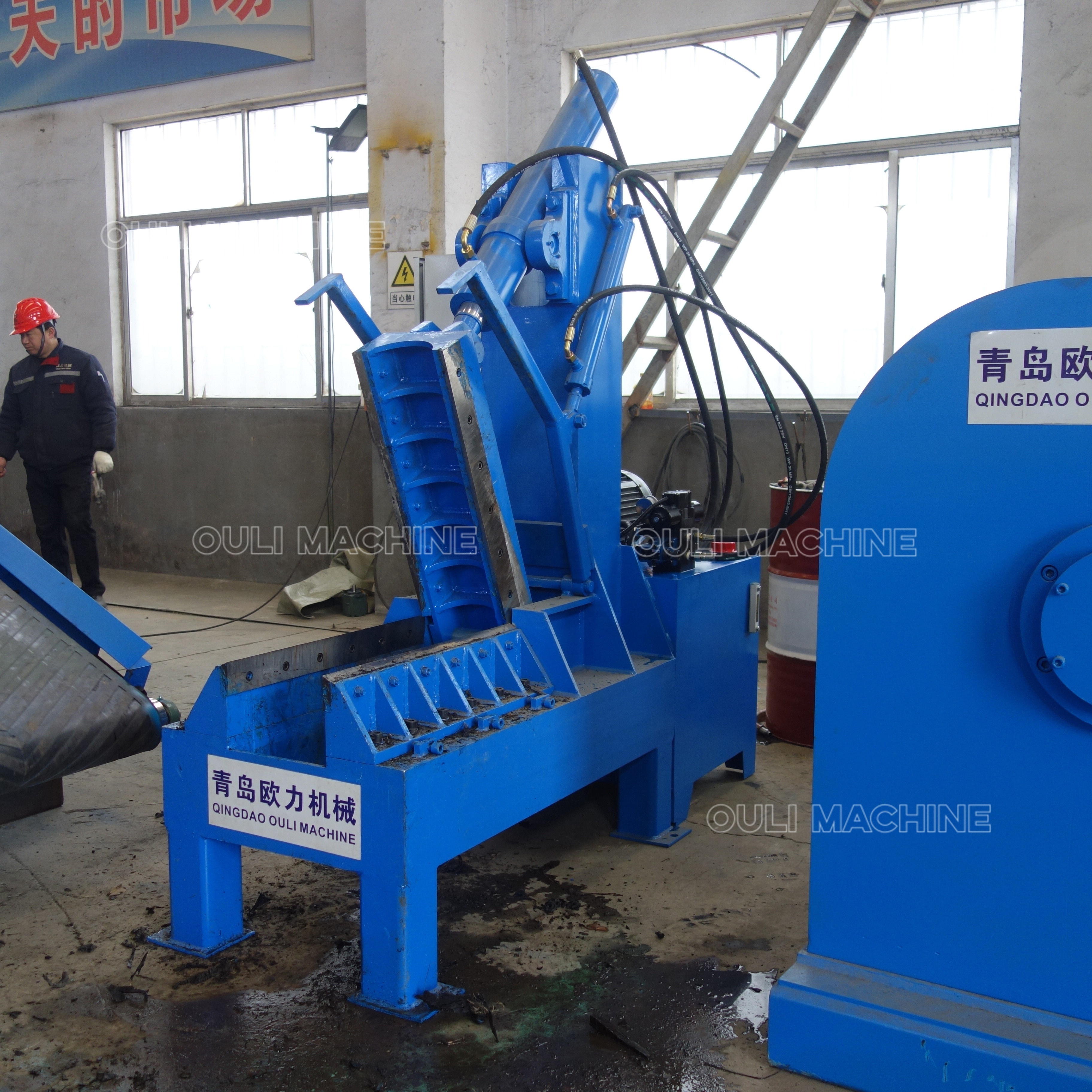 Good Quality single/double hook type tyre debeader/wire separator equipment machine,tire recycling shredder crusher machinery