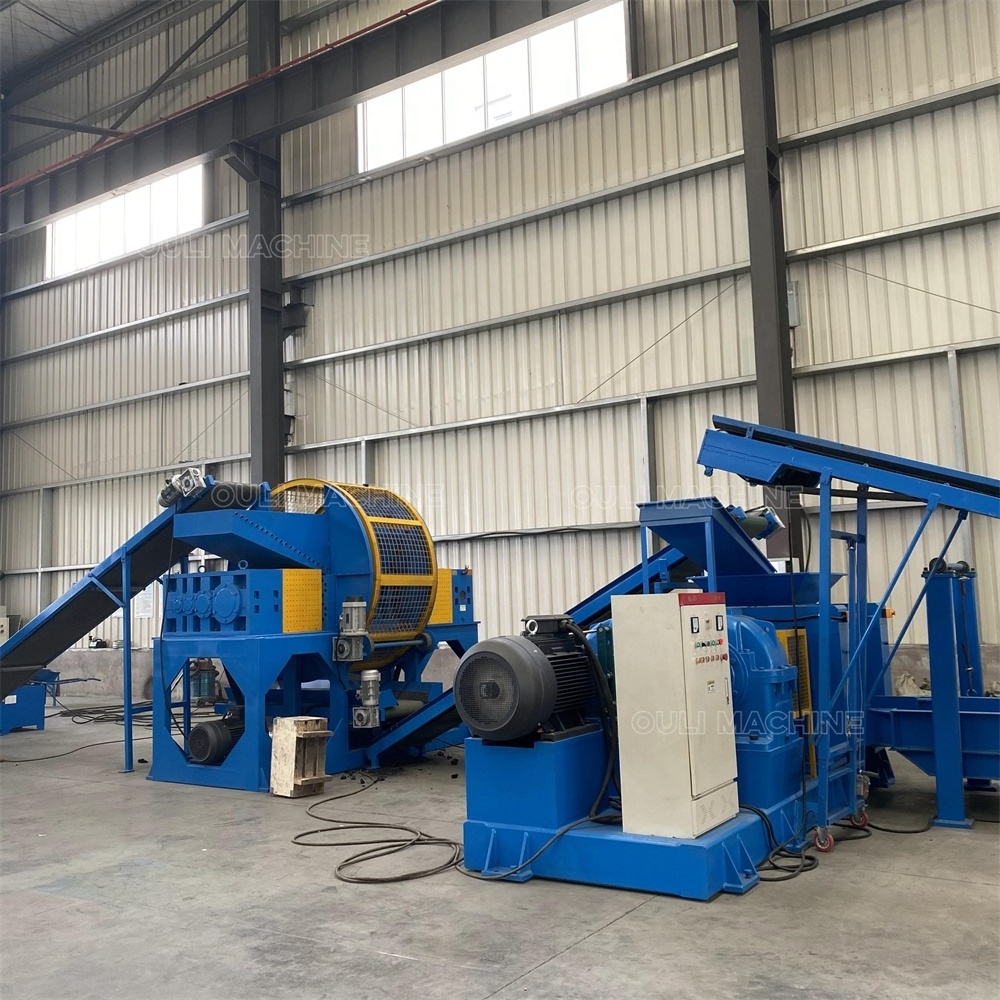 2024 most popular tire cutting machine, Giant tyre cutter for tire recycling machine,waste tyre shredder rubber machinery