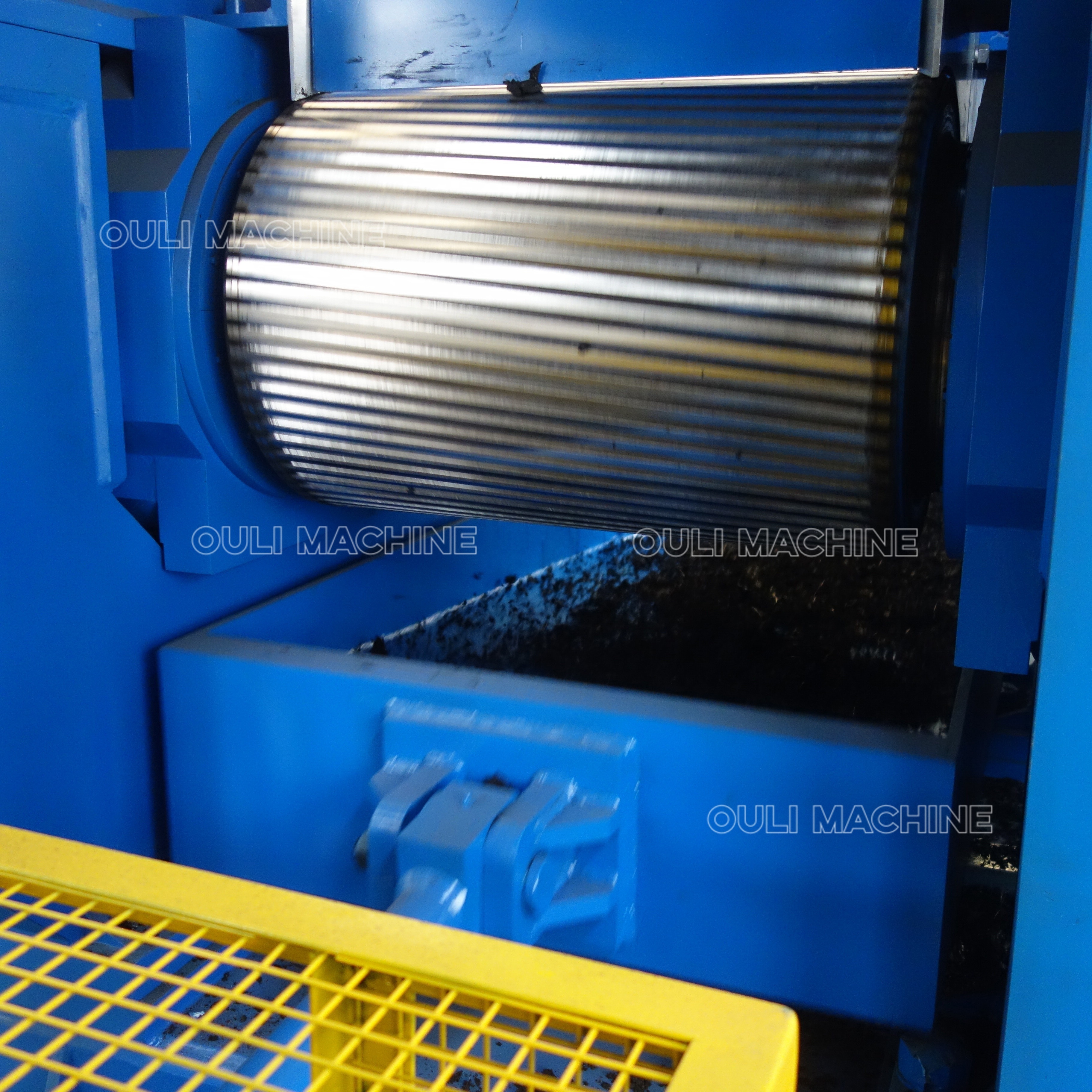 Full automatic tire shredder waste tyre recycling machine,rubber powder make tiles production line machine,rubber machinery