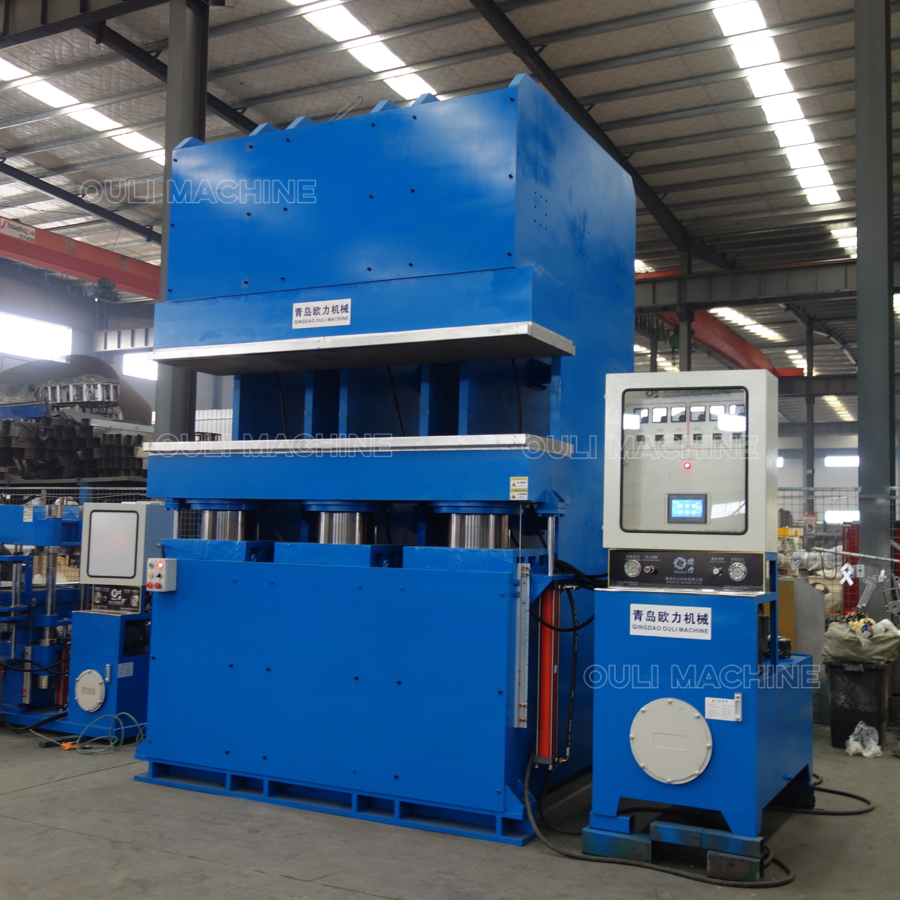 E C type pressure customized rubber heat vulcanizing press conveyor belt making machine