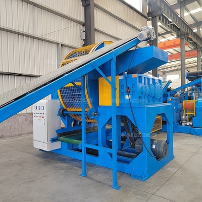 Full Automatic Waste Tire Recycling Rubber Granule Tire shredder machine ,double hook drawing machine ,rubber Crusher machine