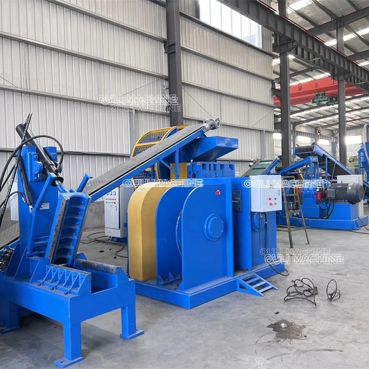 Big commercial scraps tire shredder recycling machine,waste tyre crusher cracker equipment machine,rubber cutting machinery