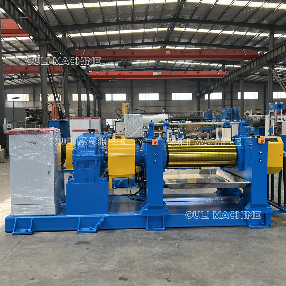 Plastic&rubber compound two roll mill machine, open type rubber mixing mill with automatic machine, rubber mixer machinery