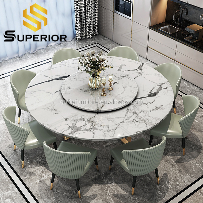 large marble stainless steel dining tables golden round base