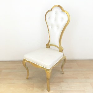 luxury design gold wedding chairs for bride and groom