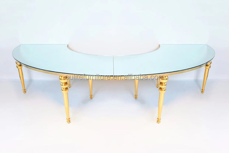 Hot sale modern s shape banquet table serpentine table round tables for events wedding