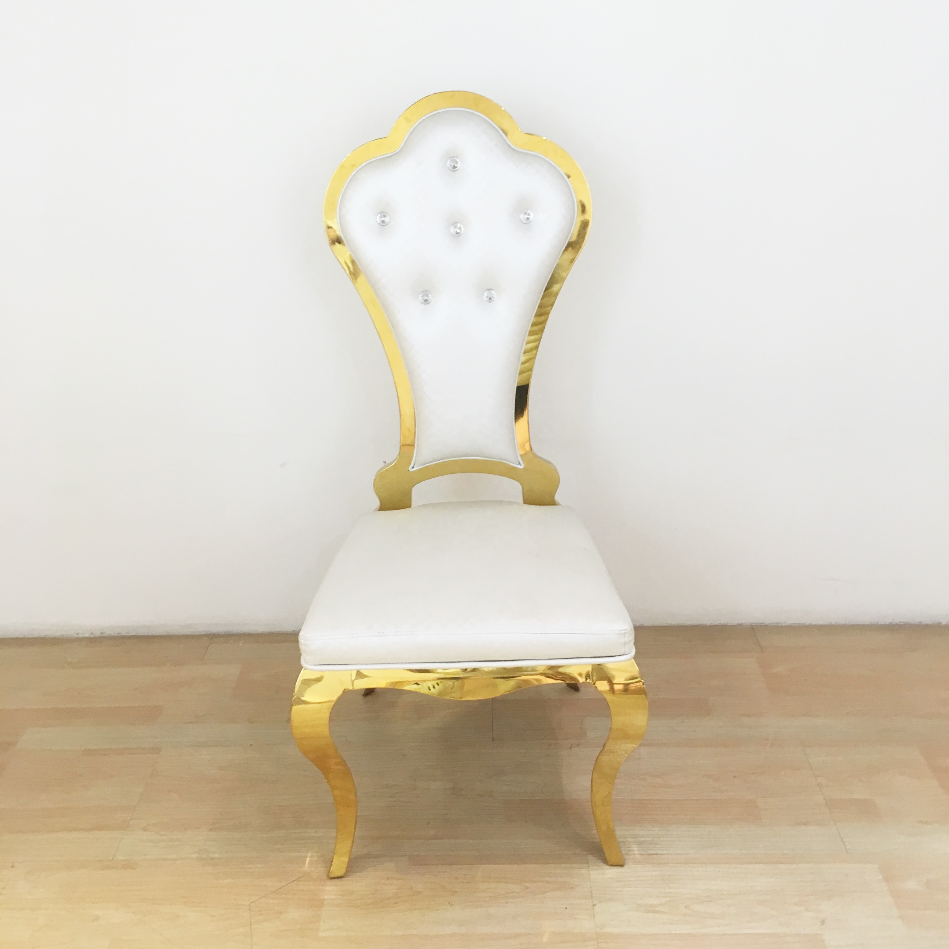 luxury design gold wedding chairs for bride and groom