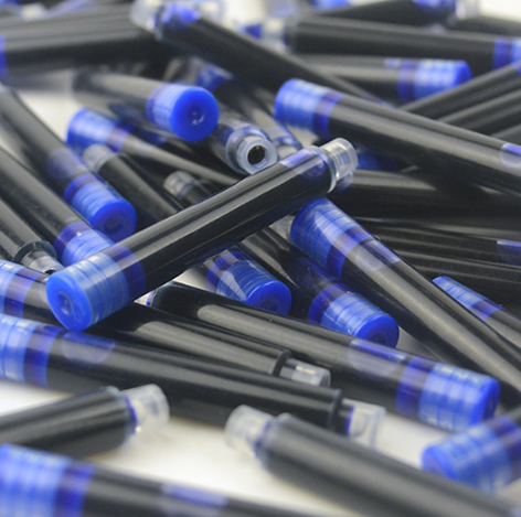 Wholesale black blue 2.6mm/3.4mm  fountain pen ink cartridge