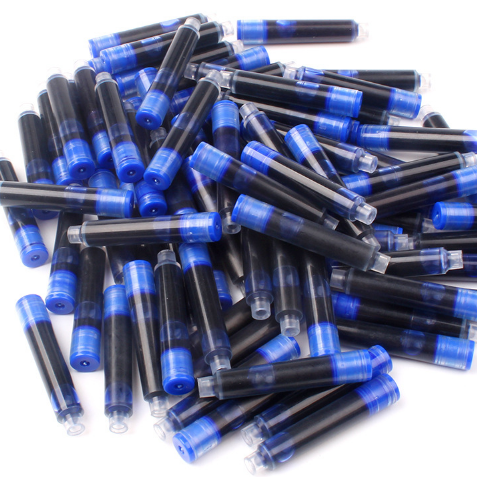 Wholesale black blue 2.6mm/3.4mm  fountain pen ink cartridge