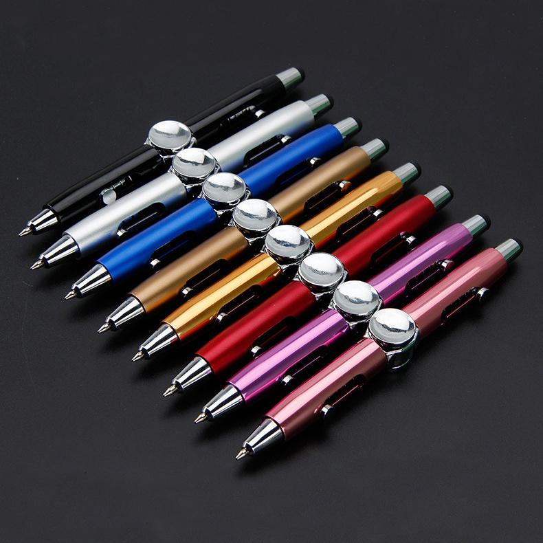 Fidget Spinner Pen with LED Light to Help ADHD Stress Reducer Thinking Ballpoint Pen Anti Stress Anxiety Infinity with Gift Box