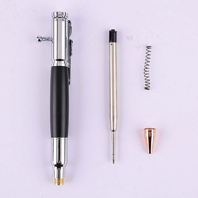 SHULI Bolt Action Tactical Pen Promotional Gifts Bullet Shaped Pen Tactical Metal BallPoint Gun Pen With Custom Logo