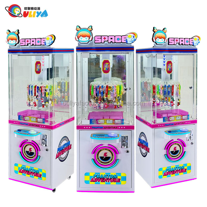 OULIYA Factory Cheap Mini C24 Clips Prize Keychain Machine Kits Hot Selling Claw and Lucky Clip Machine for Tourist Attraction