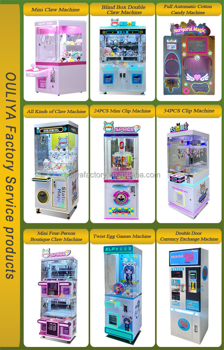 OULIYA Factory Customized Mini Claw Machine Prizes Toy High Quality Crane Mini Claw Machine for for Shopping Mall