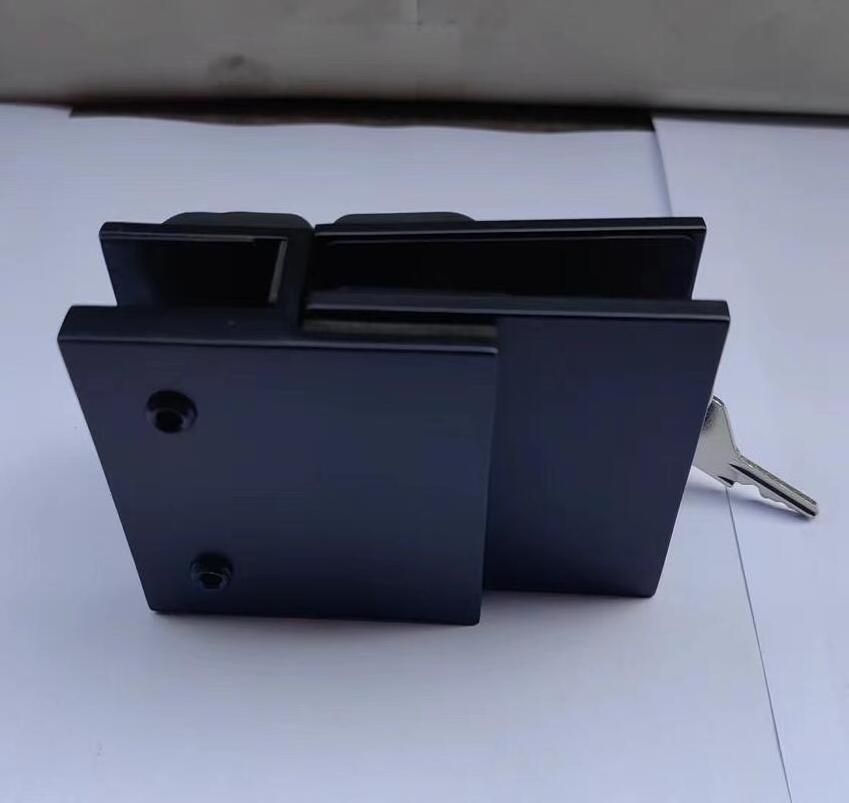 Matte black Stainless steel glass pool gate latch with keys