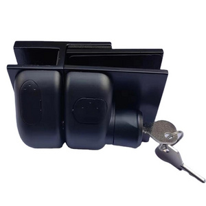 Matte black Stainless steel glass pool gate latch with keys