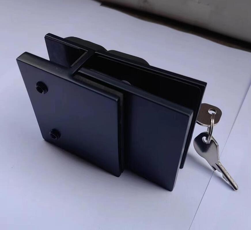 Matte black Stainless steel glass pool gate latch with keys