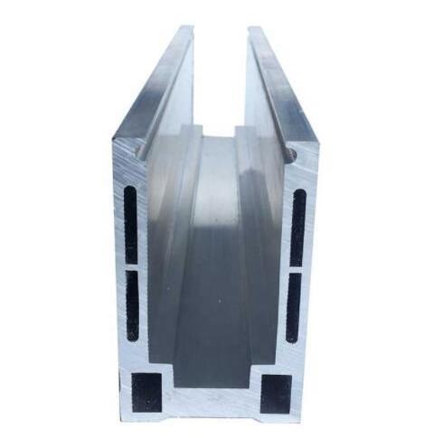 Aluminium U channel glass staircase railing hardware