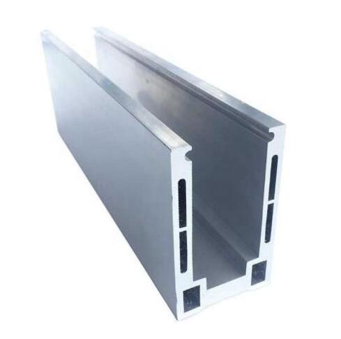 Aluminium U channel glass staircase railing hardware