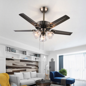 Retro Classic Living Room Dining Room Bedroom Decoration 42 Inch Ceiling Fan With Led Light