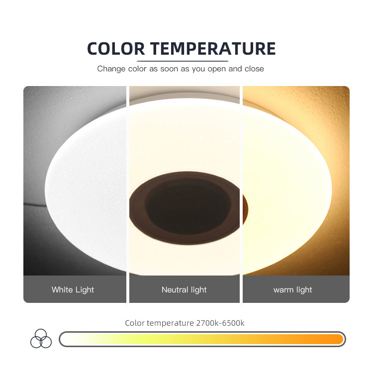 High Quality Smart Lighting Round Dimmable Remote Control 24w 36w RGB Colors Led Music Ceiling Light