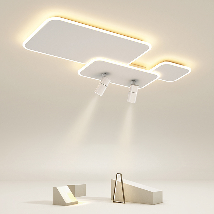 Factory Wholesale Living Room Acrylic Surface Mounted Square Remote Control Led Ceiling Light