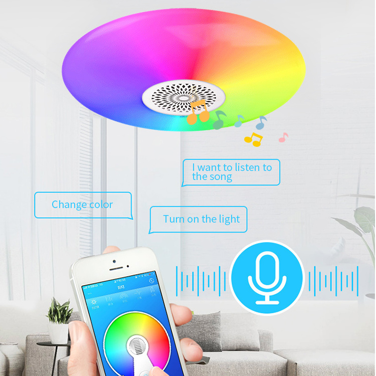 High Quality Living Room Home Decor Dimmable Lighting Bluetooth Remote Control Rgb Led Ceiling Light Bulb