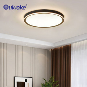 Home Lighting Modern Design Living Room Electric Plating Gold or Black Aluminum Round Led Ceiling Light