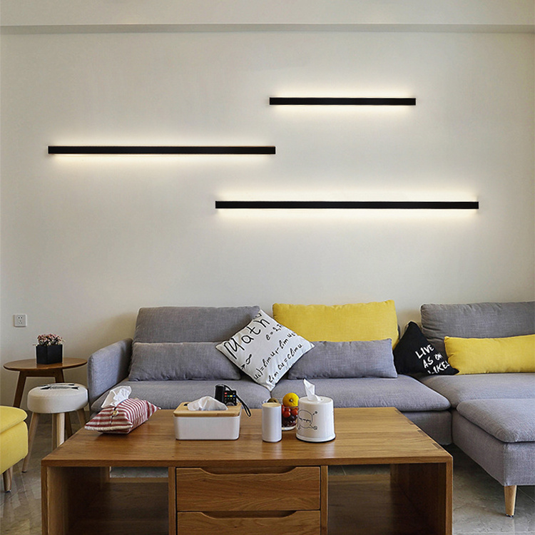 Interior Decoration Lighting Black White Aluminum 14w 24w 32w 36w 42w 50w Led Wall Light