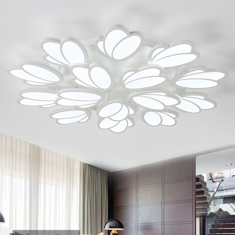 Nordic Modern Decorative Home Living Room Bedroom Acrylic Ceiling Light 42w 84w 126w 168w 210w Fancy Led Ceiling Lamp