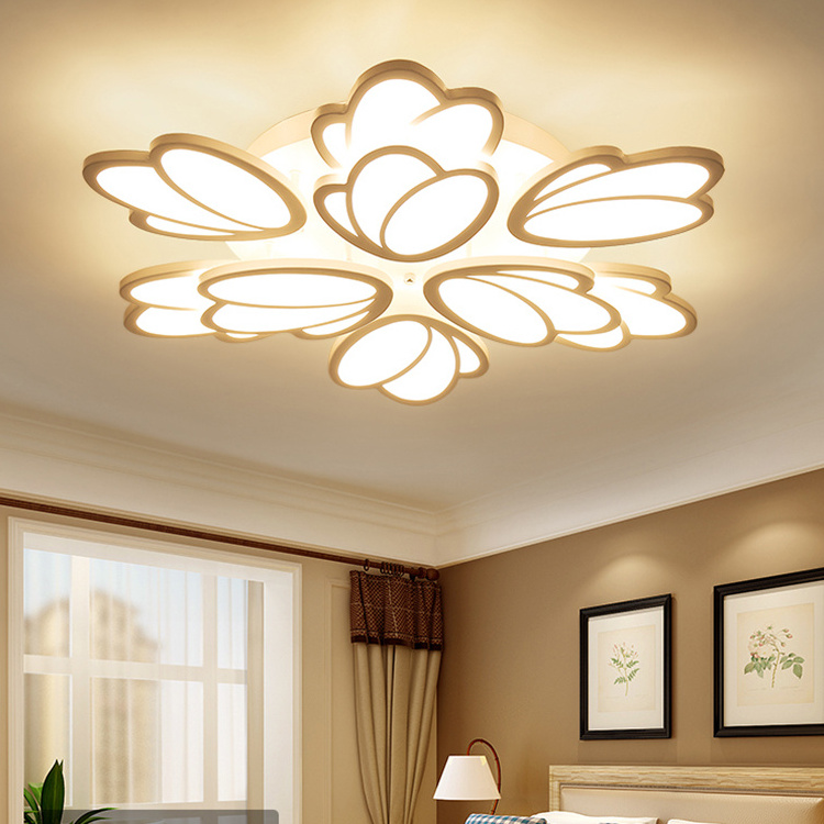 Nordic Modern Decorative Home Living Room Bedroom Acrylic Ceiling Light 42w 84w 126w 168w 210w Fancy Led Ceiling Lamp