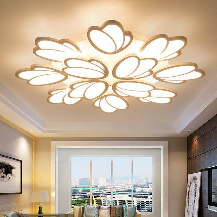 Nordic Modern Decorative Home Living Room Bedroom Acrylic Ceiling Light 42w 84w 126w 168w 210w Fancy Led Ceiling Lamp