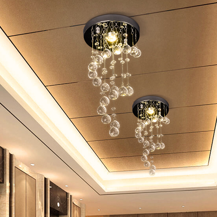 Custom Hotel Villa Large Long Chandeliers Luxury Pendant Lights Lighting Led Stair Ceiling Crystal Chandelier