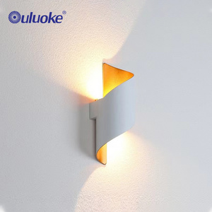 Outside Square Garden Sconce Aluimum Glass Waterproof Up And Down Lights Outdoor Wall Light 5w Led Wall Lamps