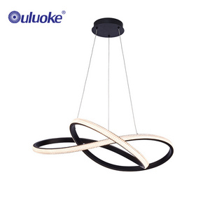 Modern Acrylic Golden Ring Art Deco Modern Led Ceiling light Round Chandelier Round Pendant Light