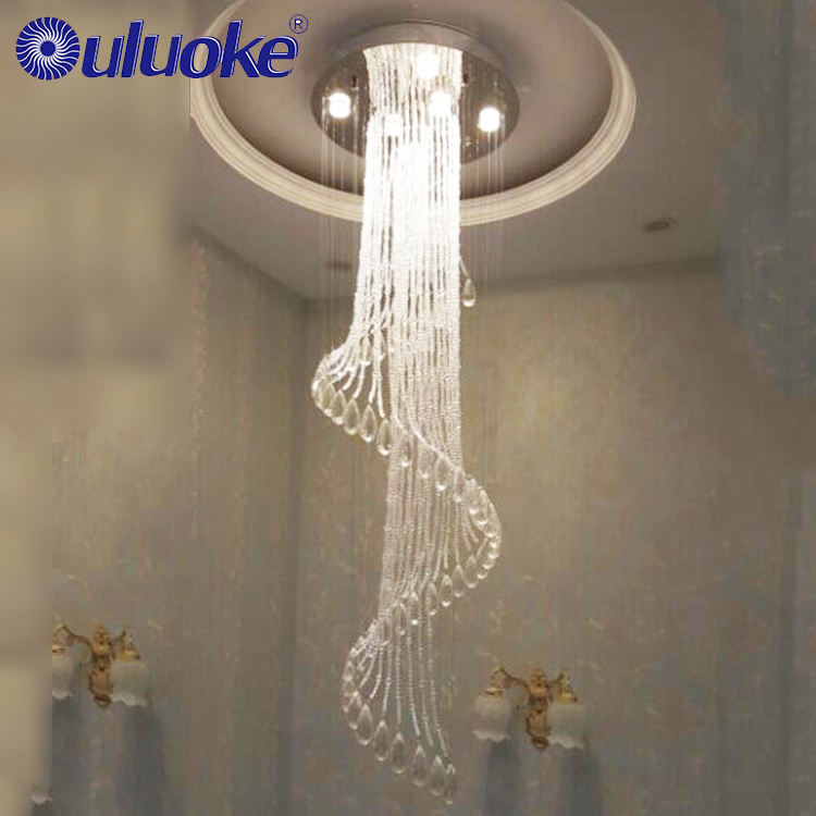 Attractive Fashion Separation Or Hotel Stainless Steel Chinese Top Modern Crystal Lighting Chandelier