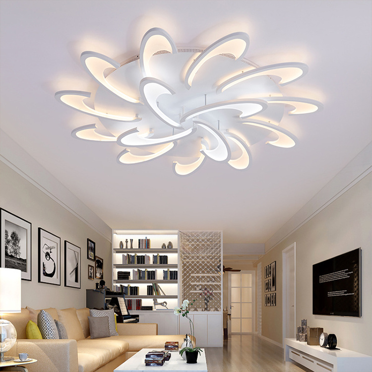 Indoor Led Lights Hotel Living Room Lighting Surface Mounted Iron Acrylic Modern 30w 60w 120w 150w Led Ceiling Light