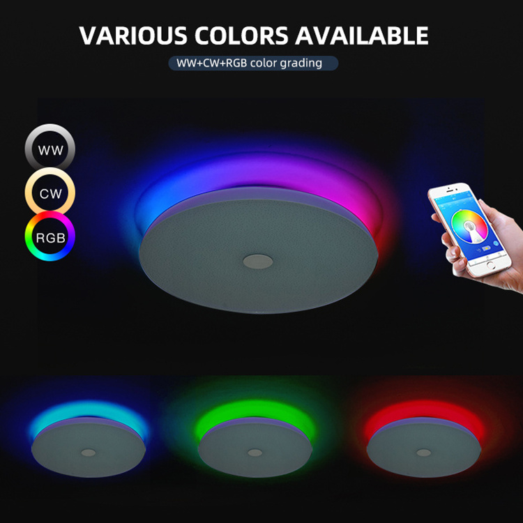 Home Decoration Bedroom RGB Adjustable Lighting Smart App Remote Control Led Ceiling Music Lamp