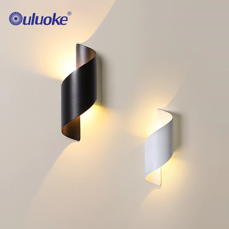 Outside Square Garden Sconce Aluimum Glass Waterproof Up And Down Lights Outdoor Wall Light 5w Led Wall Lamps