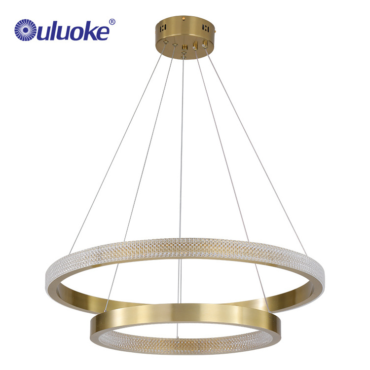 Creative circle ring chandelier lamp LED aluminum pendant light for restaurant bedroom