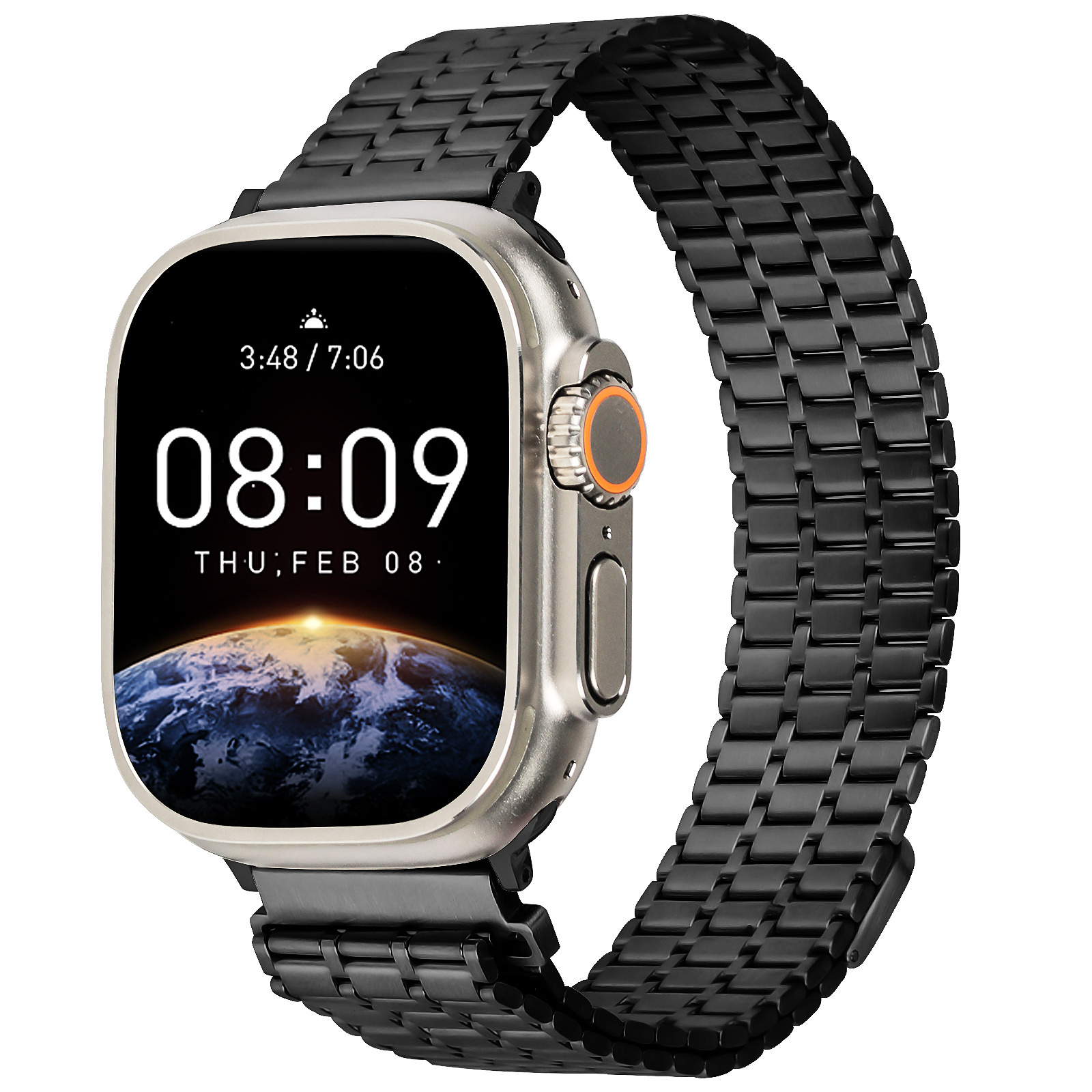 For Apple Watch Ultra 49mm Band 45mm 44mm 41mm 40mm 38mm 42mm Magnetic Stainless Steel Metal Loop Strap for iWatch 8 7 SE 6 5 4