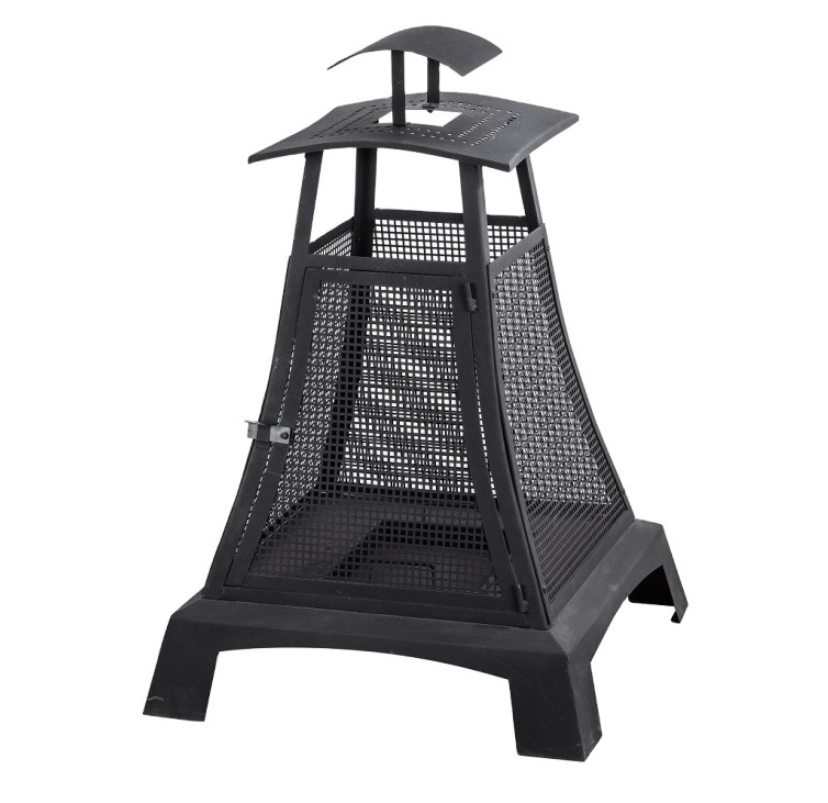 OL-F077 outdoor garden black metal fire pit