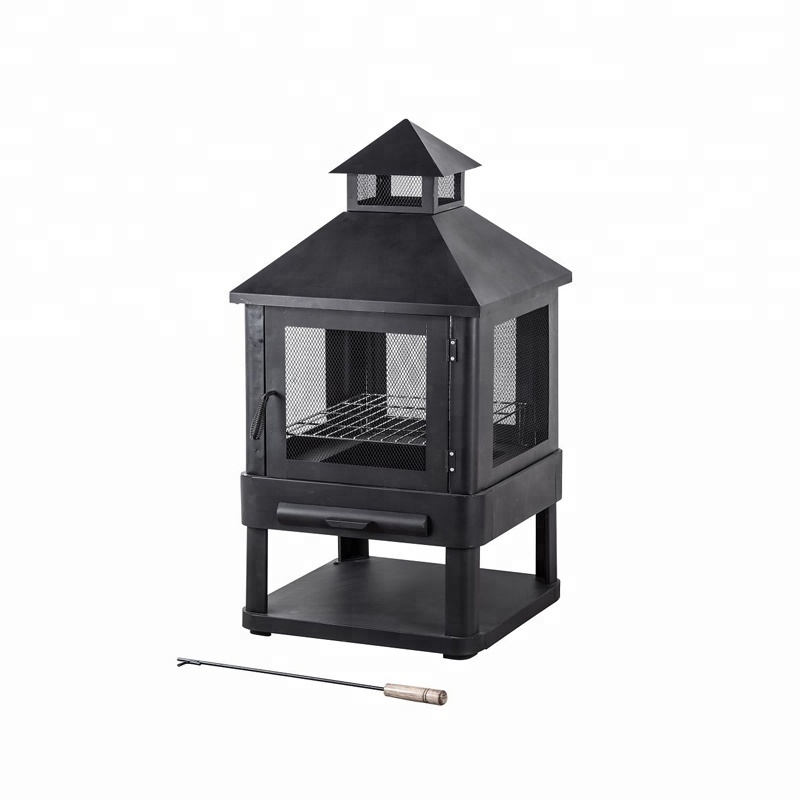 OL-F168 outdoor black garden fire pit