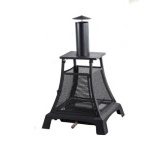 OL-F077 outdoor garden black metal fire pit