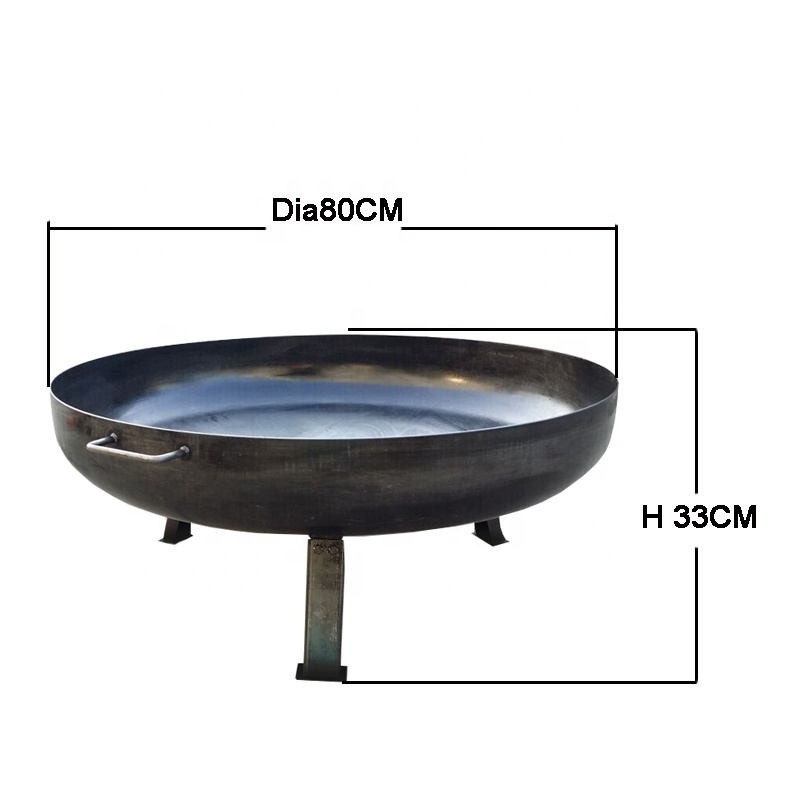 Large round bowl fire pit for outdoor DIA80CM