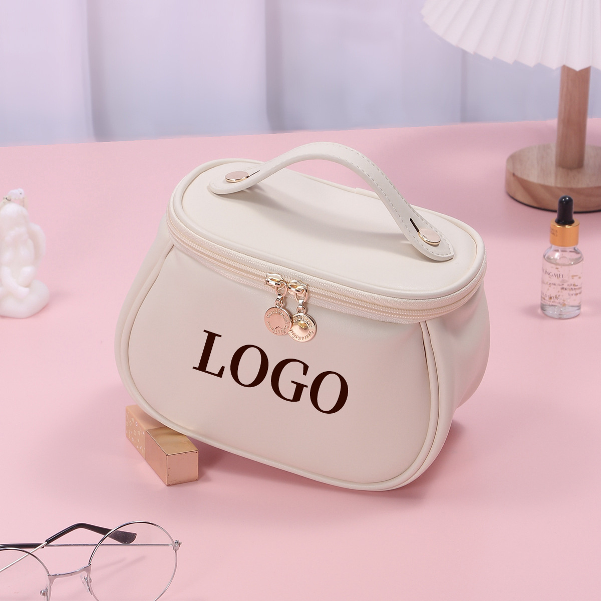 customized beauty multi color mini portable pu leather makeup cosmetic bags cases toiletry bag with logo