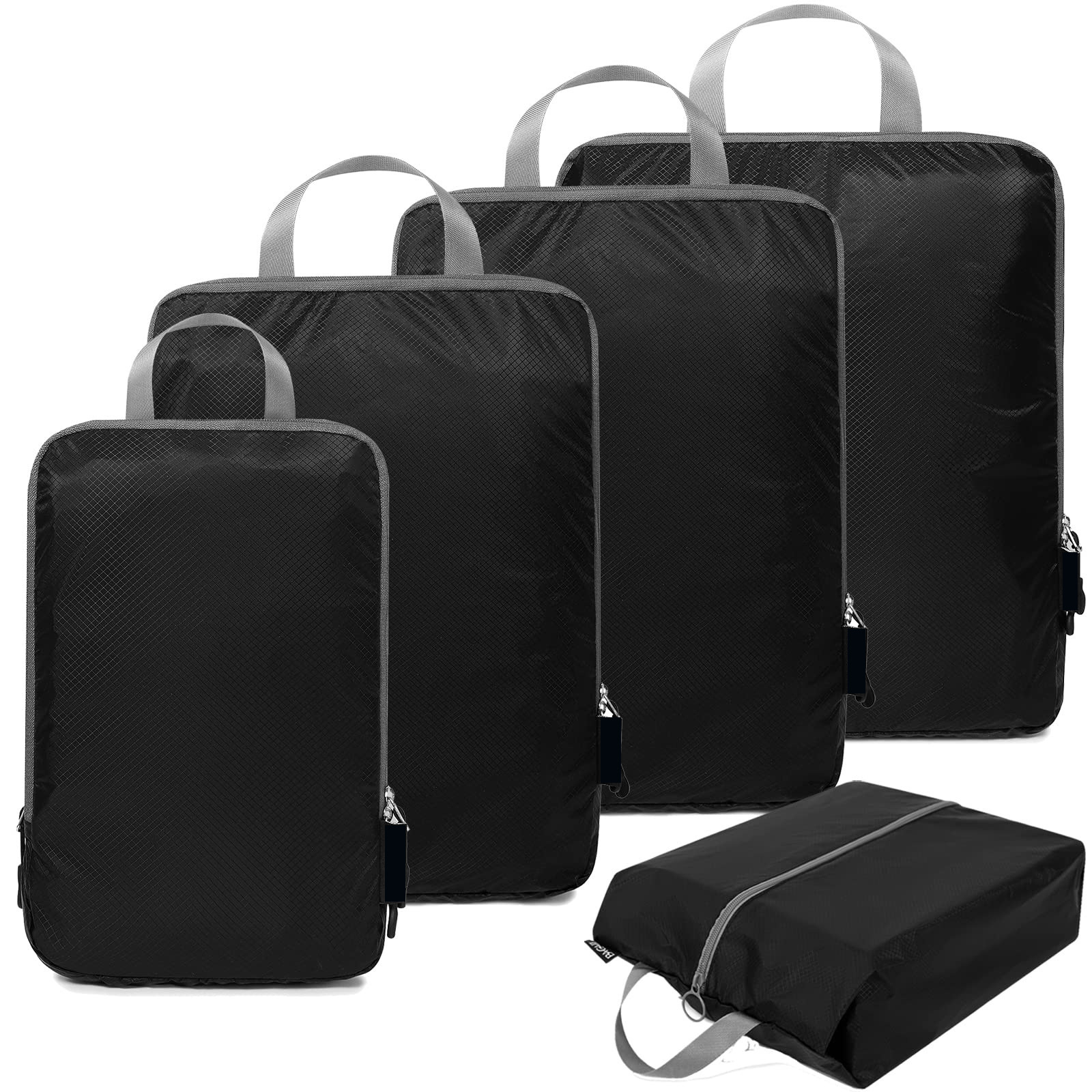 Customized 4 Set/5 Set Compression Suitcase Packing Cubes Accessories Expandable Packing Travel Organizer