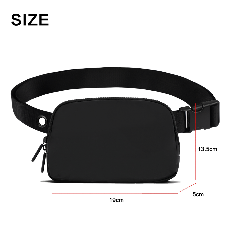 72H Delivery Unisex Everywhere Mini Crossbody Belt Bag Multifunction Nylon Travel Bum Hip Waist Bag with Keyhole